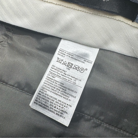 Banana Republic Silk Blend Logan Crop Mid Rise Trouser Pant Size 14 NWT - Picture 10 of 13